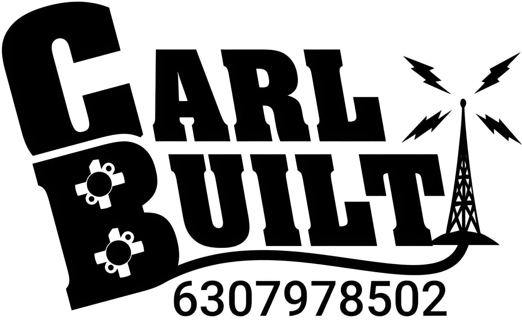 A black and white logo for earl built