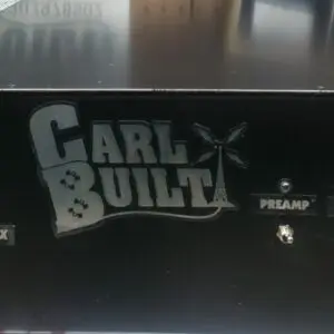 A black box with the words " carl built " on it.